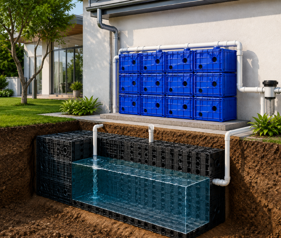 Polypropylene Modular Rainwater Harvesting